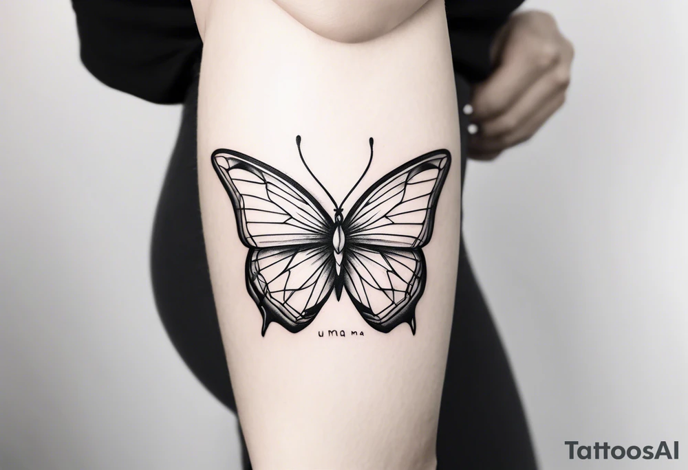 Uma borboleta delicada tattoo idea