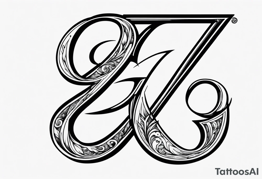 Cursive letter G tattoo idea