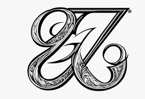 Cursive letter G tattoo idea