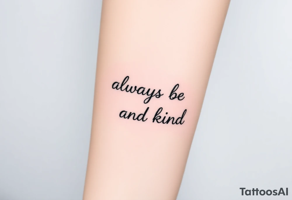 always be humble and kind tattoo idea