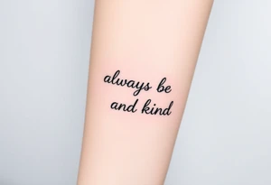 always be humble and kind tattoo idea