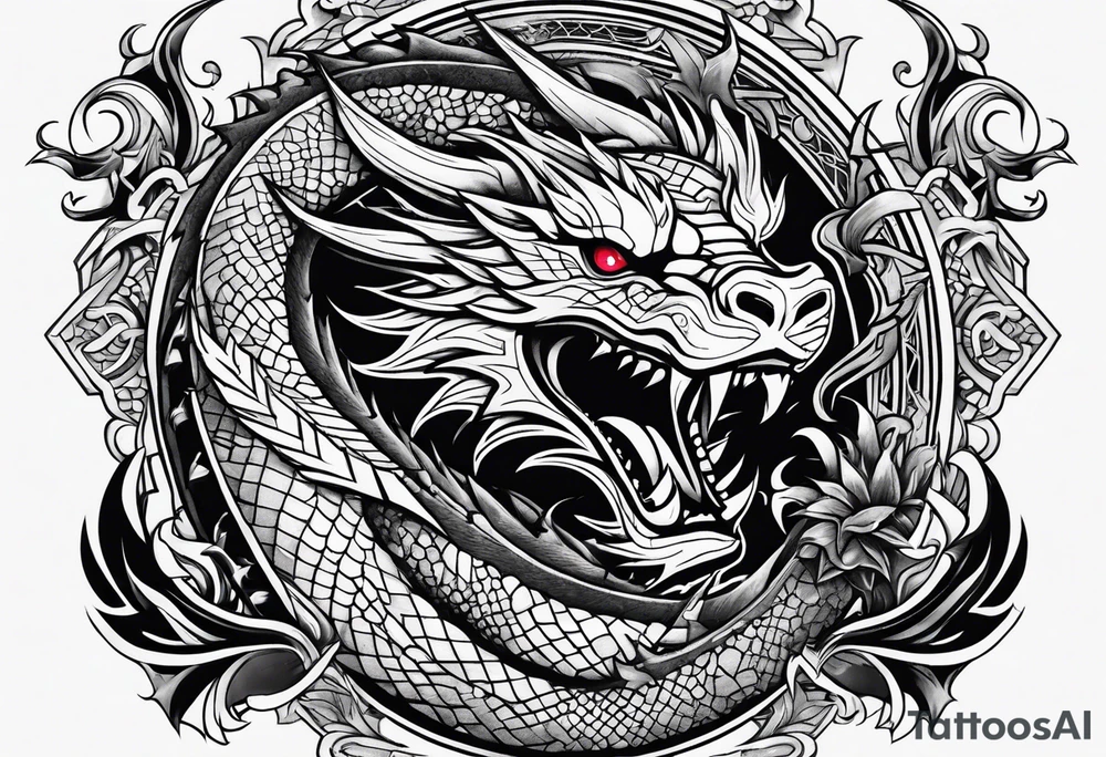 roaring dragons tattoo idea