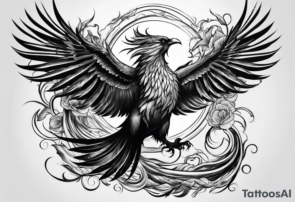 phoenix being reborn tattoo idea
