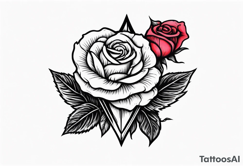 Messer mit Stacheldraht und Rose tattoo idea