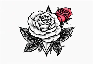 Messer mit Stacheldraht und Rose tattoo idea