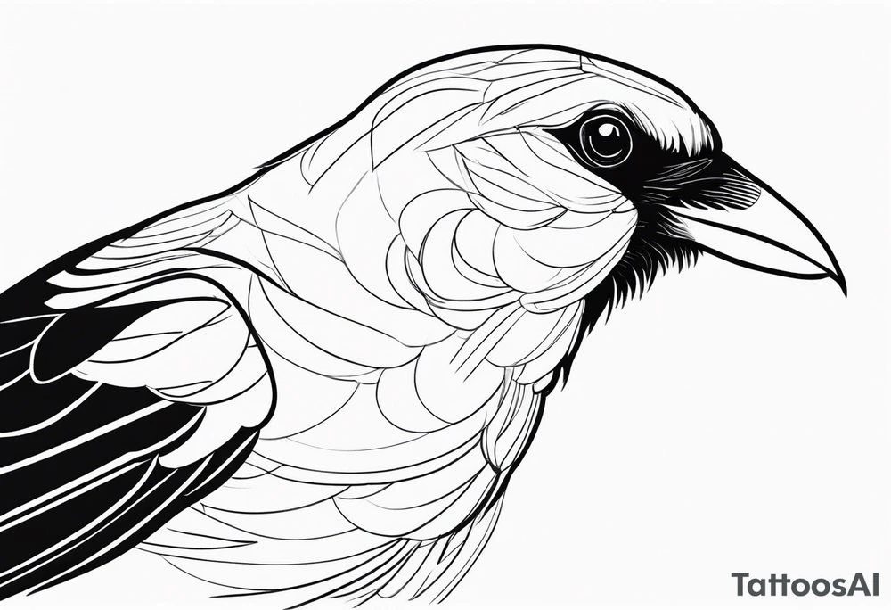 alpine chough tattoo idea