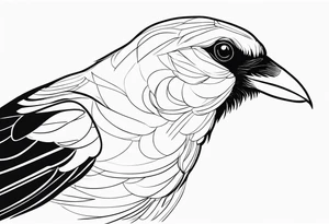 alpine chough tattoo idea