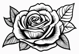 American traditional rose tattoo idea
