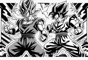 Goku and vegeta fighting to the death tattoo idea