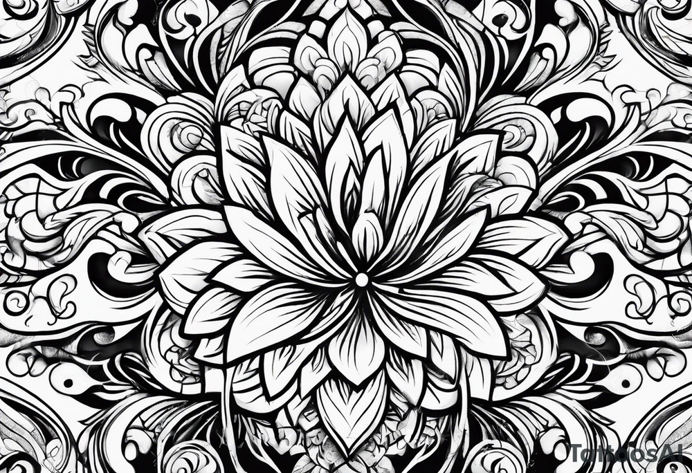 Decorative swirl tattoo idea