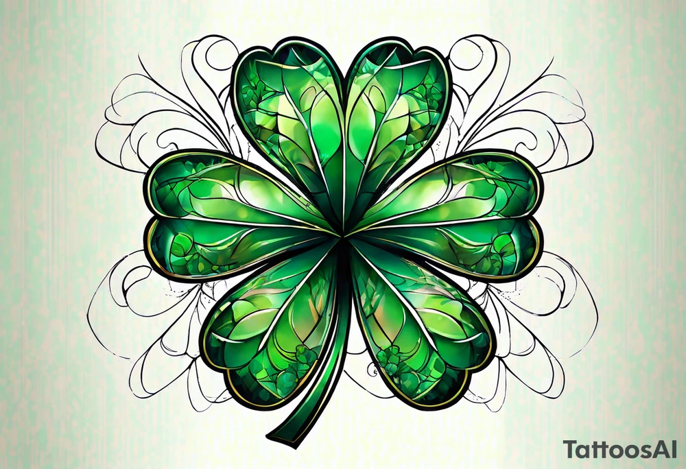 4 leaf clover tattoo idea
