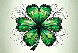 4 leaf clover tattoo idea