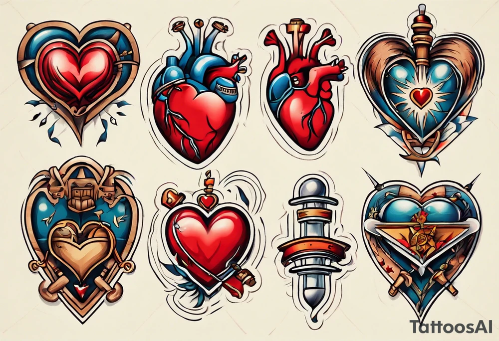 traditional heart tattoo tattoo idea