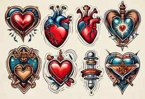 traditional heart tattoo tattoo idea