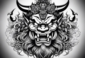 Japanese oni sleve tattoo idea