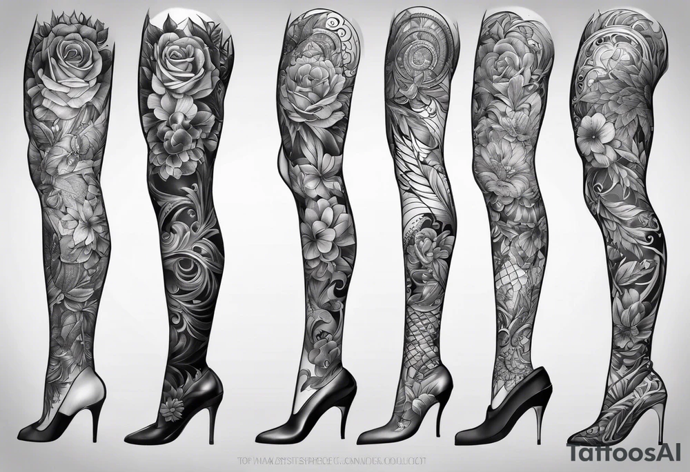 Full leg tattoo tattoo idea