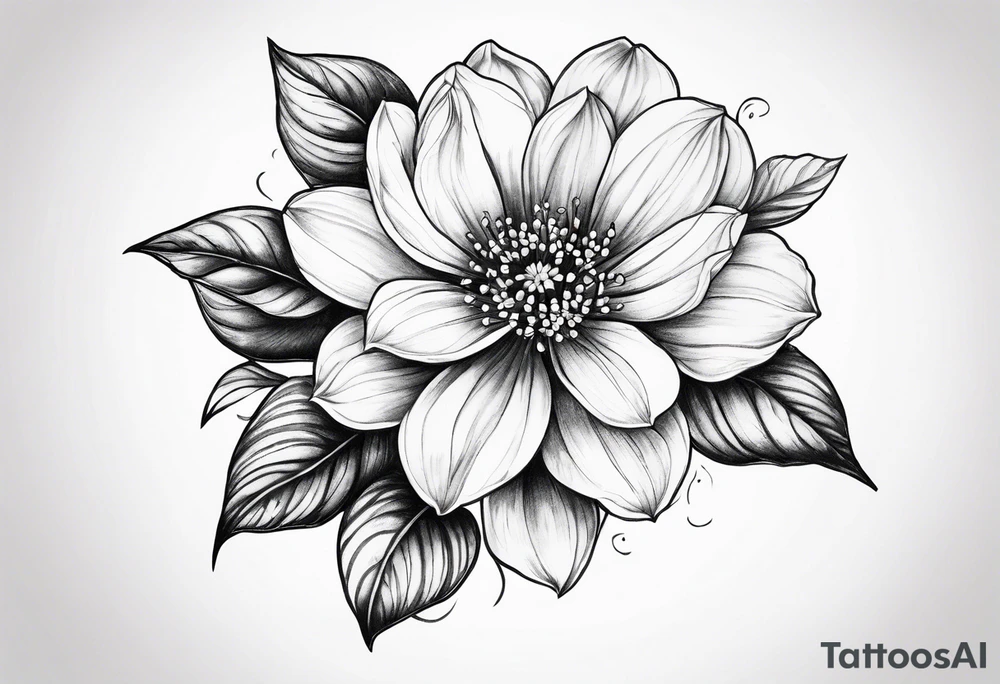 Small July birth flower tattoo idea