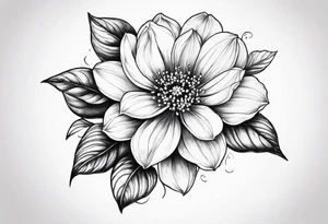 Small July birth flower tattoo idea