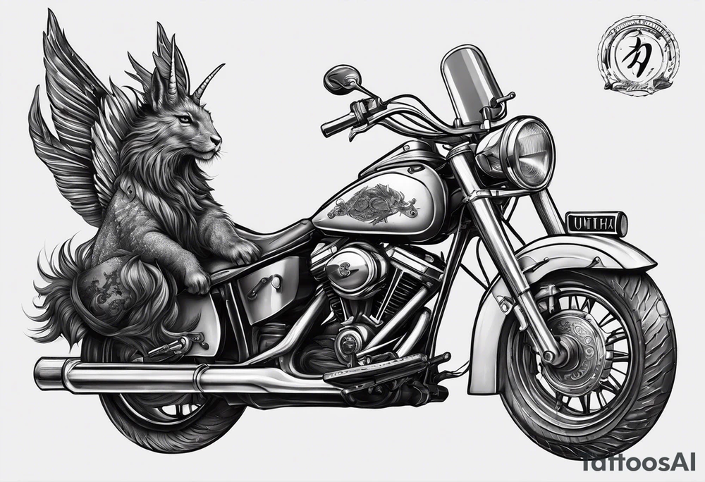 capricorn with sunglasses and shotgun tattoo idea