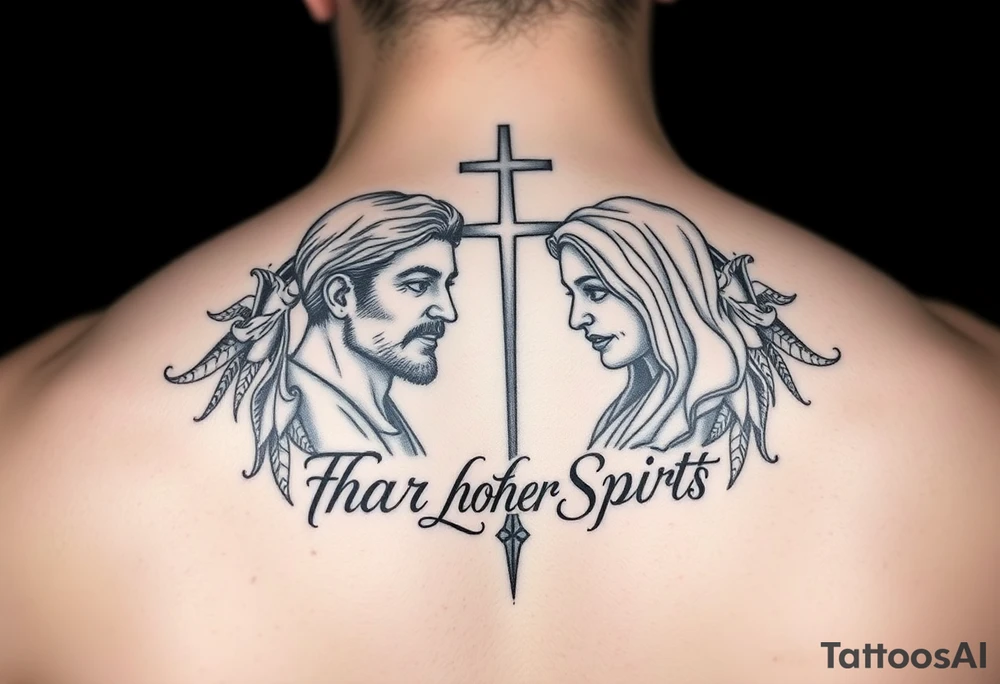 Father son and the holy spirit tattoo, no human faces, be creative with it tattoo idea