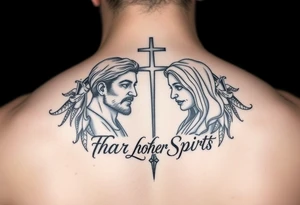 Father son and the holy spirit tattoo, no human faces, be creative with it tattoo idea