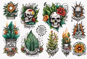 Power with plants tattoo idea