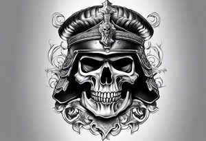 roman soldier skull tattoo idea