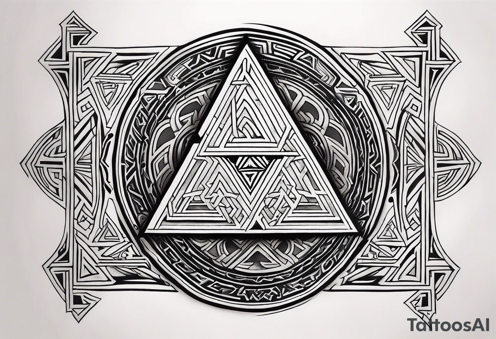 Valhalla valknut shield tattoo idea