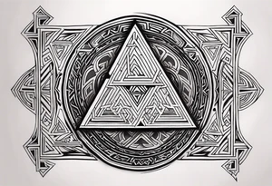 Valhalla valknut shield tattoo idea