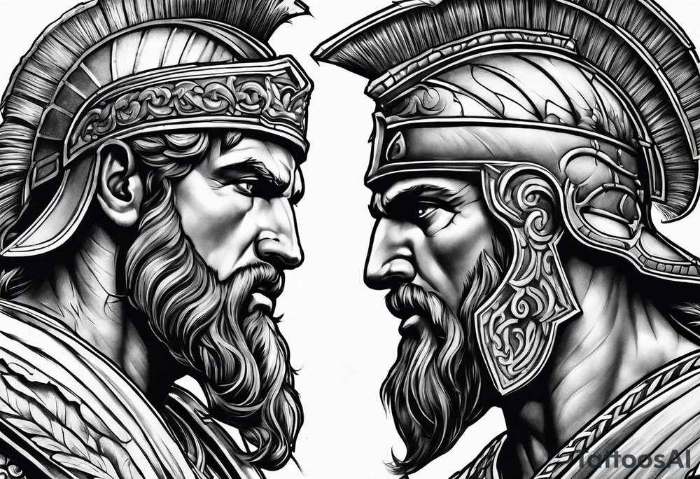 Ancient Roman battle tattoo idea