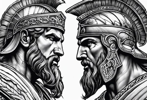 Ancient Roman battle tattoo idea
