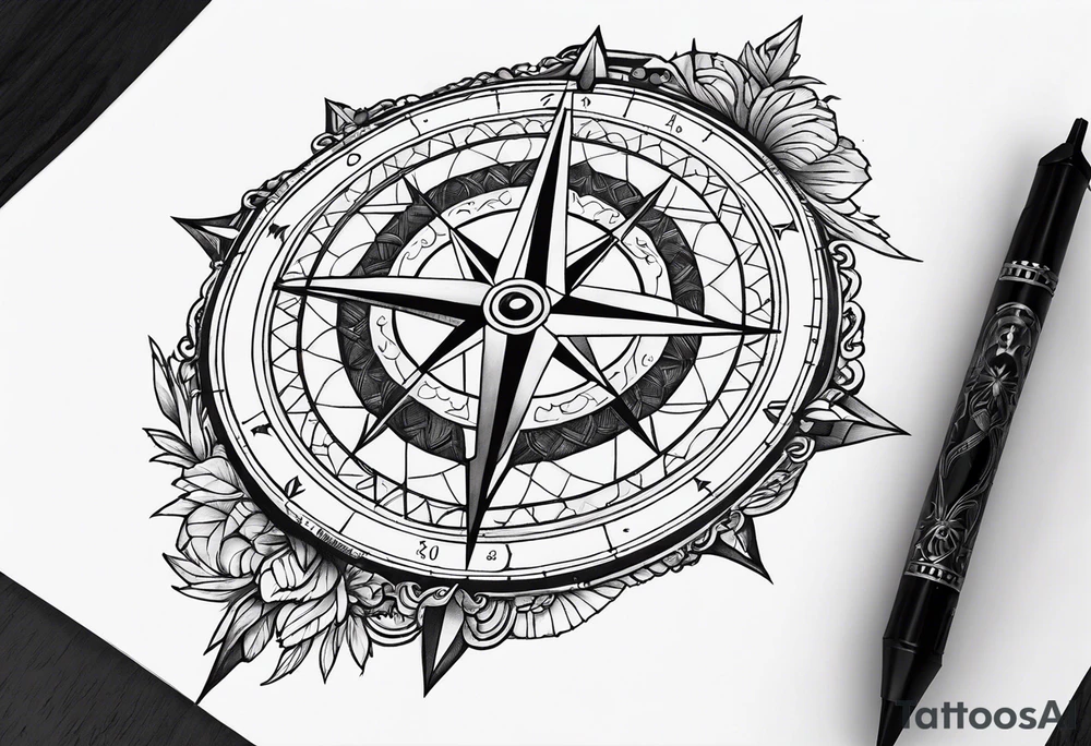 Nordic compass tattoo idea