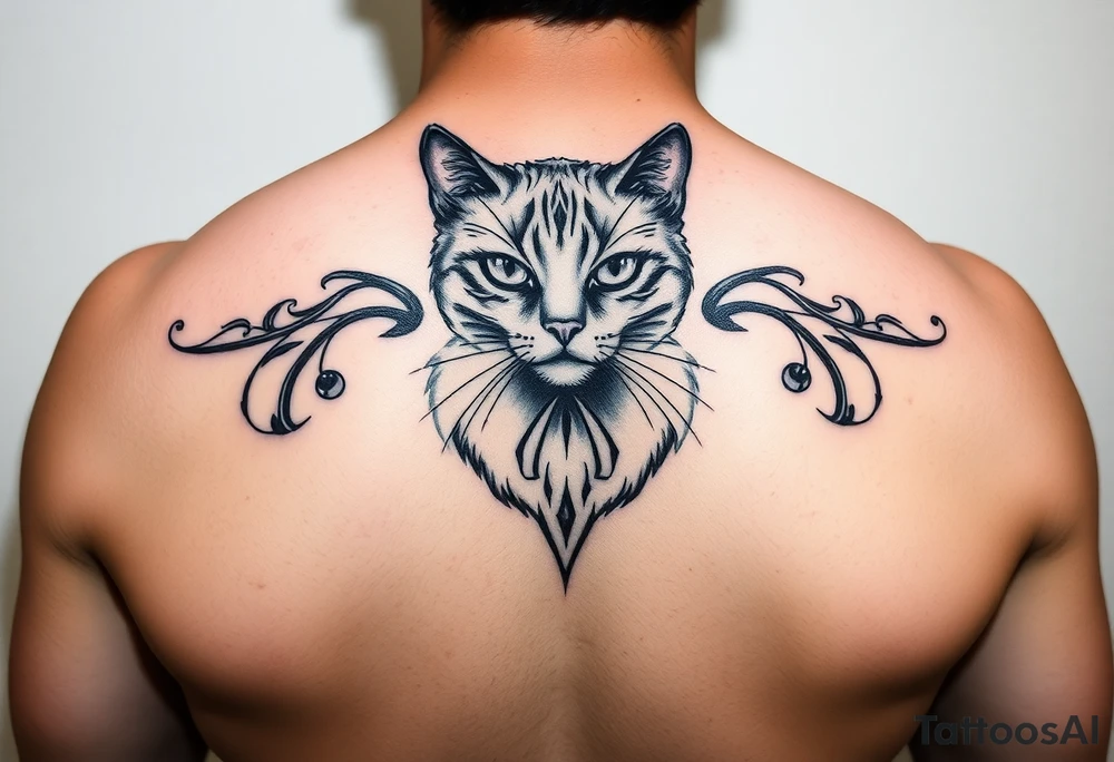 black cat tattoo idea