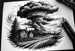 Tornado storm tattoo idea
