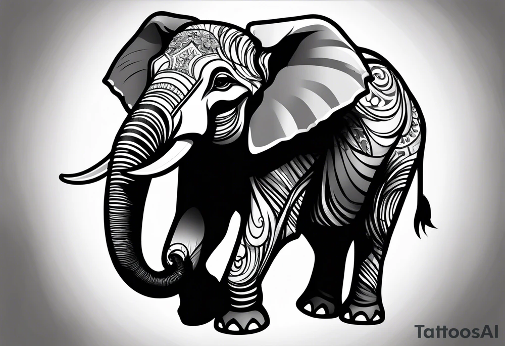 Elephant with attitude tattoo idea