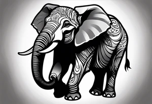 Elephant with attitude tattoo idea
