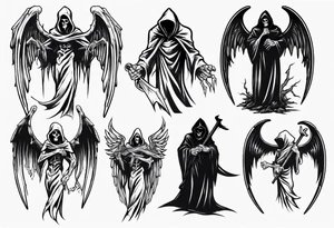 grim reaper
 with wings tattoo idea