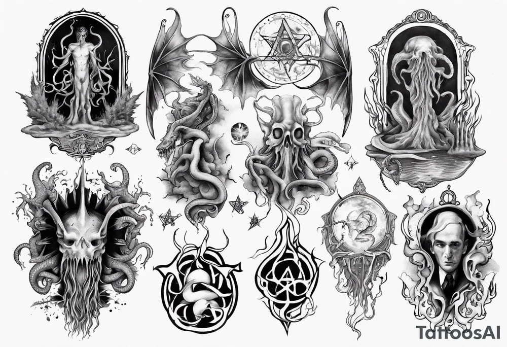 lovecraft myth tattoo tattoo idea