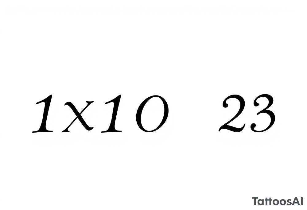 1x10^23 tattoo idea