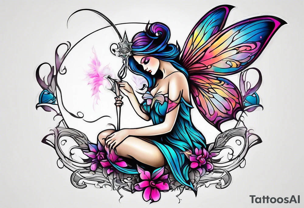 Evil fairy tattoo idea