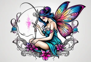 Evil fairy tattoo idea