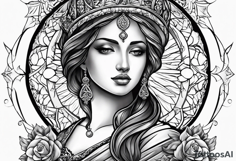Religious faith mercy tattoo idea