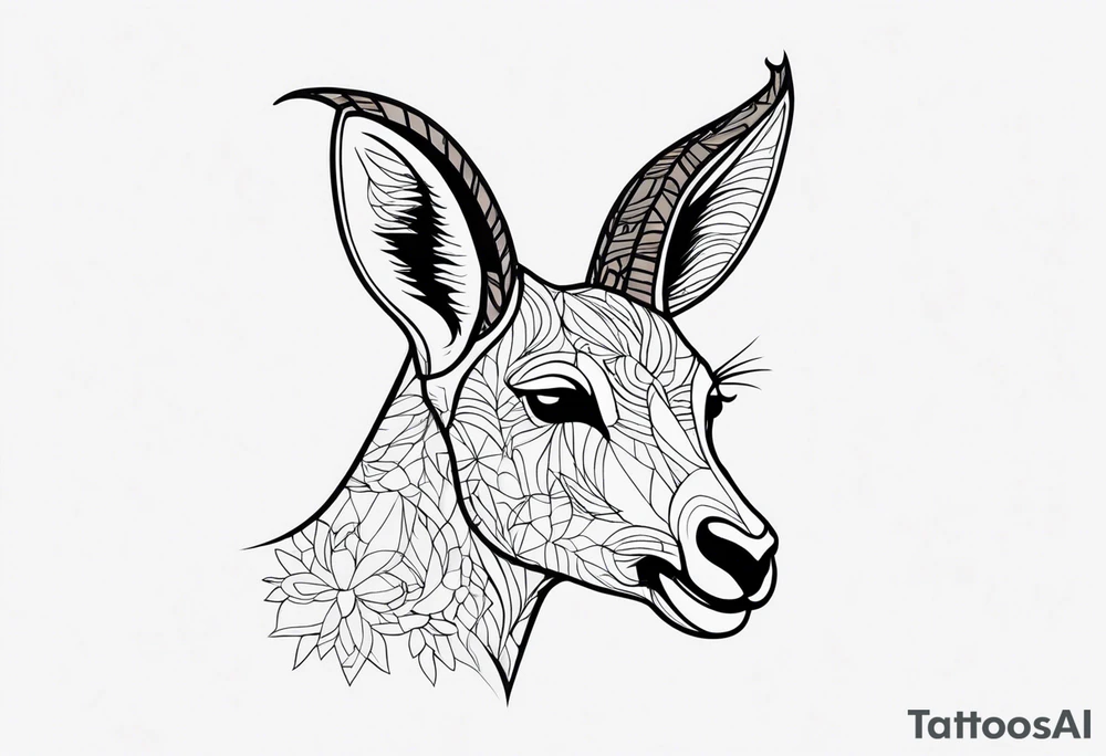 Half Goat half kangroo tattoo idea