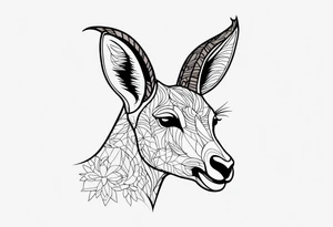 Half Goat half kangroo tattoo idea