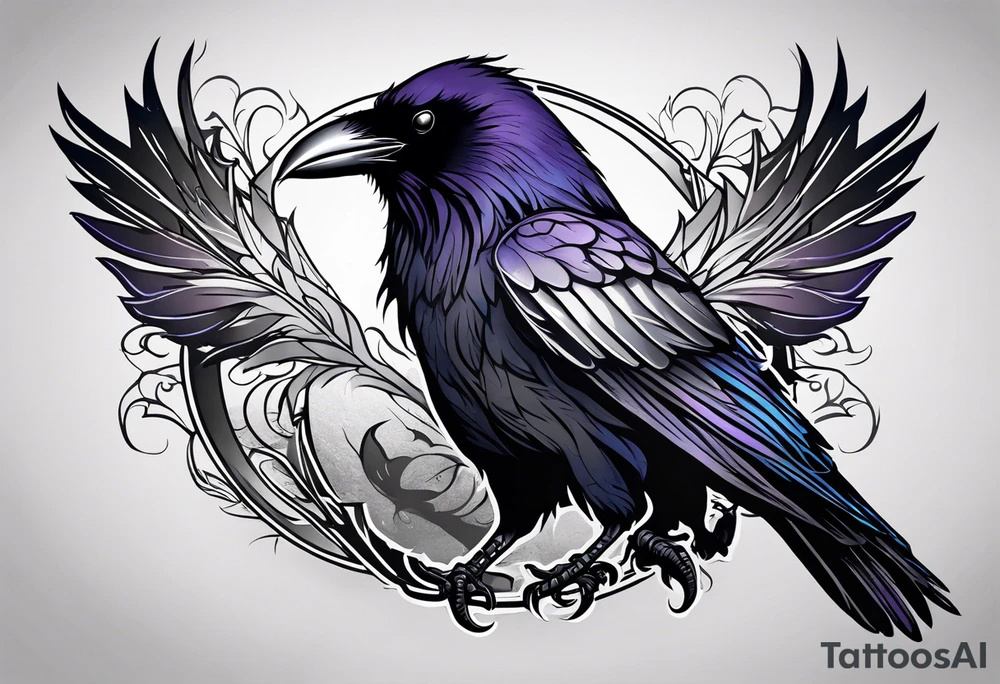 Raven tattoo idea