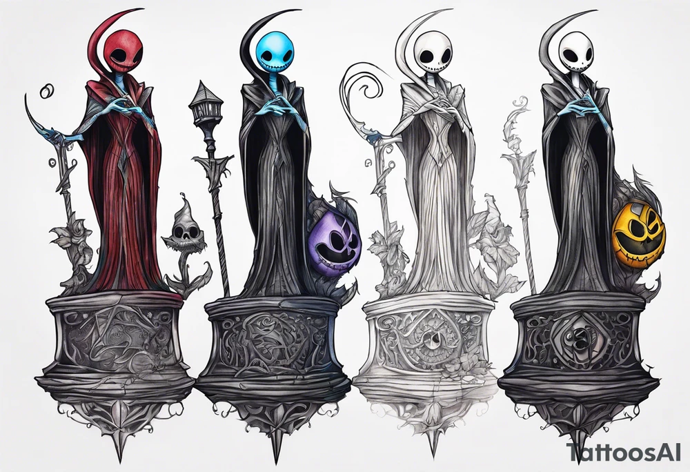 Nightmare before Christmas  statue tattoo idea