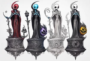 Nightmare before Christmas  statue tattoo idea