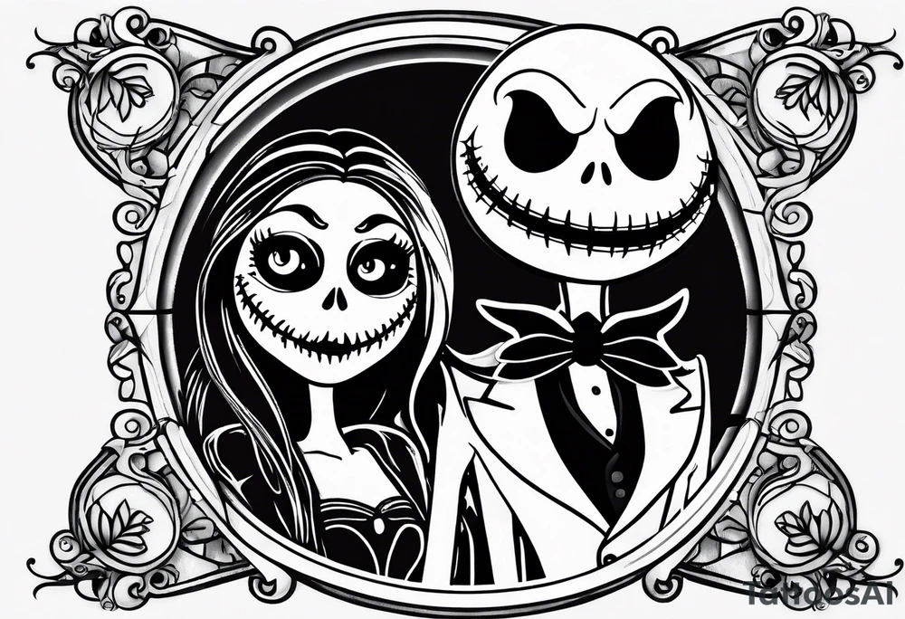 Jack skellington and sally for couple tattoo idea Jack skellington and sally for couple tattoo idea