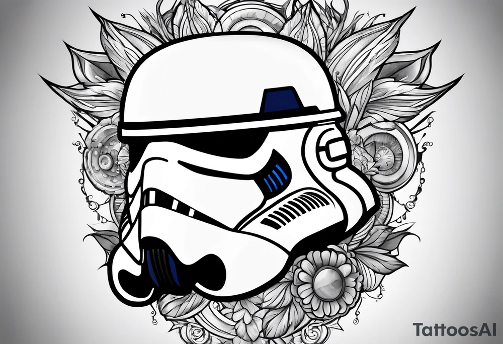 storm trooper helmet tattoo idea