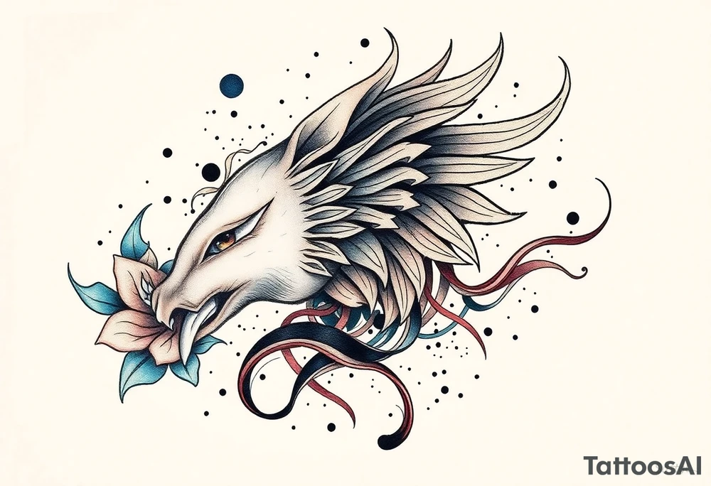 A tatuagem deve expressar força, liberdade e conexão com a multiplicidade da vida, incorporando elementos abstratos e fluidos, com linhas que sugiram movimento e transformação contínua. Evite clichês e busque um design original e significativo. Utilize técnicas de miimalismo, pontilhismo e aquarela. tattoo idea